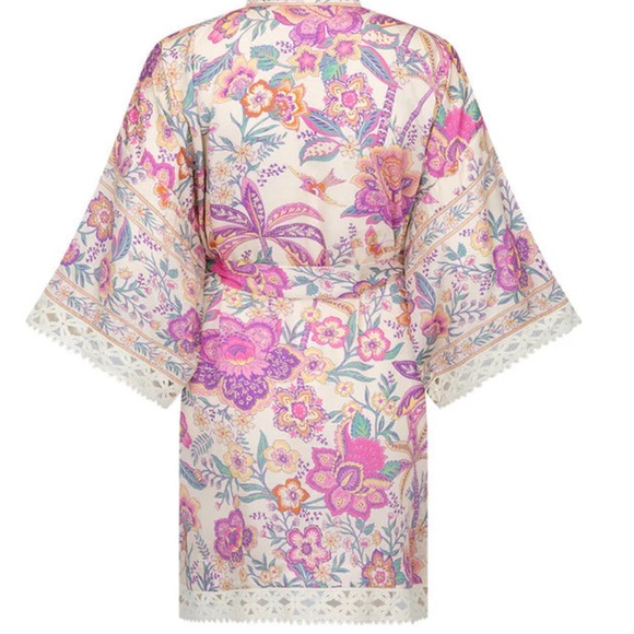 πβ£οΈ Spell Mojave Lily Short Robe Sz M/L Color: Opal NWT!! β£οΈπ - Picture 4 of 8